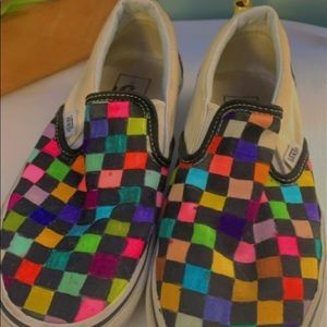 Colored checkered vans